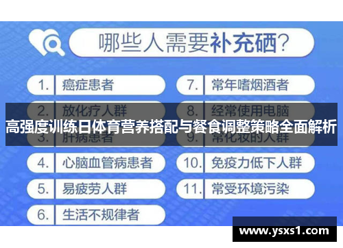 高强度训练日体育营养搭配与餐食调整策略全面解析